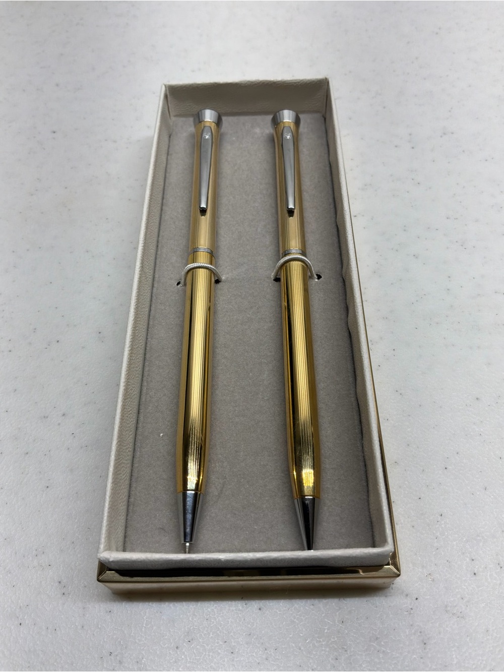 Gold Tone and Silver Colored Ballpoint and Mechanical Pencil Set - Home Accents
